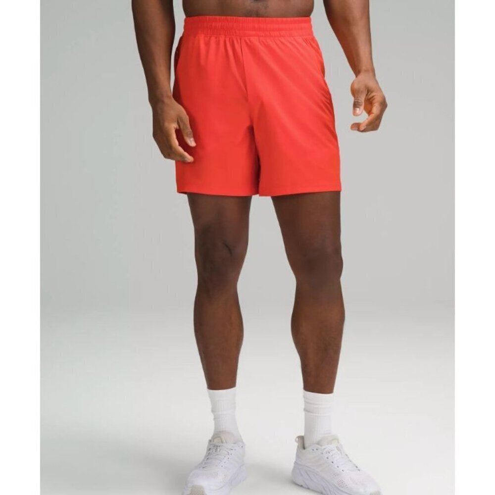 Lululemon Men's Pace Breaker Linerless Short 7" - Solar Orange Size Small